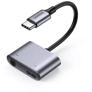 Ugreen 60164 Nešiojamojo kompiuterio dokas, prievadų daugiklis, laidinis USB 3.2 Gen 1 Type-C, pilkas