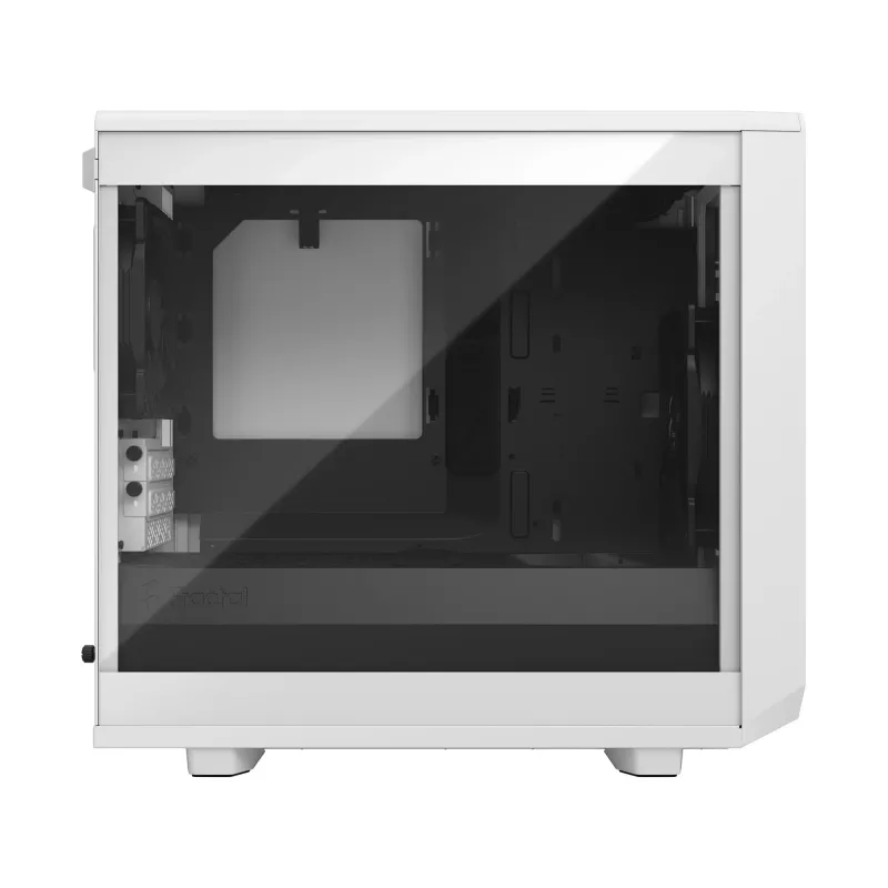 Fractal Design Meshify 2 Nano - Mini-ITX bokštinis korpusas (grūdintas stiklas) - be maitinimo šaltinio (ATX) - baltas - USB / Garso jungtys (FD-C-MES2N-02)