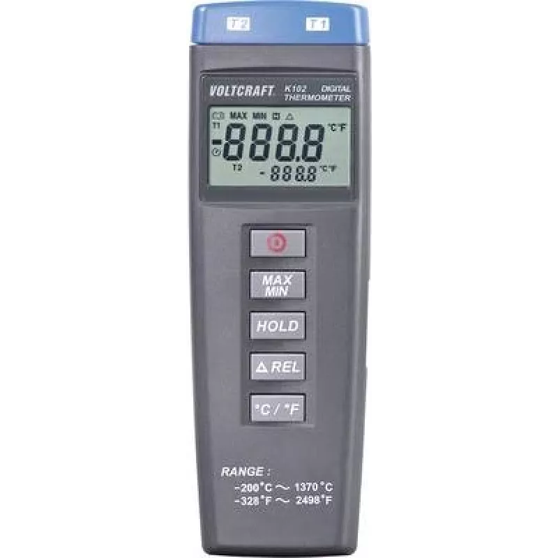 Voltcraft K102 temperatūros matavimo prietaisas, termometras -200 – +1370 °C K tipo (308)