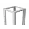 LANBERG 19 colių atviras stovas 27U 600x800 mm pilkas, 27U atviro rėmo serverių stovas