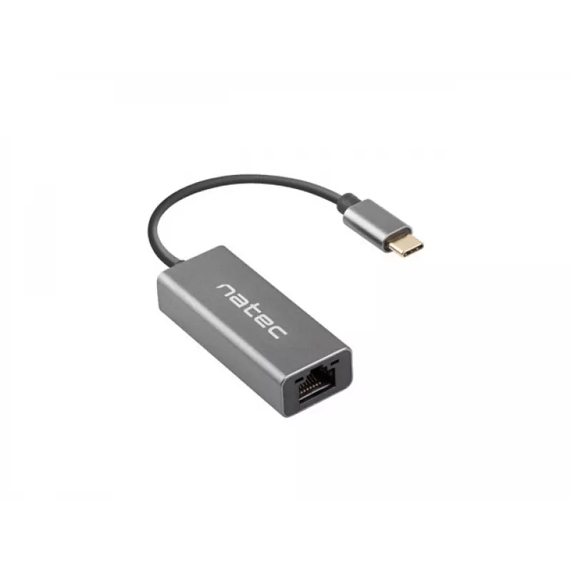 NATEC Cricket USB 3.2 Gen 1 Type-C pilkas eterneto šakotuvas 1000 Mbit/s