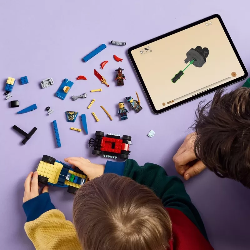 Statybiniai kaladėlės Ninjago 71840 Lenktynių dvikova Rogue prieš Drix