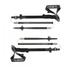 Trekking lazdos Leki Sherpa FX reguliuojamos 120–140 cm, juodos