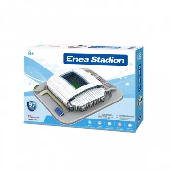 3D dėlionė cubicfun Lech Poznan stadiono modelis – mastelinis surenkamas stadiono kopija, kartoninės dalys, modelio numeris 306-20257