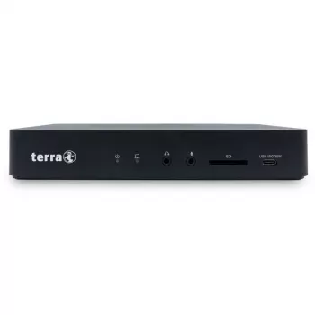 TERRA 1480375 nešiojamojo kompiuterio dokas / prievado atkartotuvas Laidinis USB 3.2 Gen 1 (3.1 Gen 1) Type-C Juodas