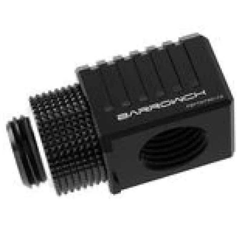Barrow 90° adapteris G1/4'' vidinis į G1/4'' vidinis — juodas