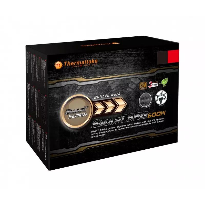 Maitinimo blokas Thermaltake Smart SE2 600W ATX pusiau modulinis, 86 % efektyvumas, 120 mm ventiliatorius