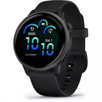 Garmin vívoactive 6 3,05 cm (1,2) AMOLED 42 mm Skaitmeninis 390 x 390 pikselių Liečiamas ekranas Juodas Wi-Fi GPS (palydovas)