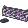 Belaidis klaviatūros ir pelės rinkinys CANYON HSET-W6 Kitty Edition – violetinė