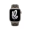 Dirželis Apple išmaniajam laikrodžiui, 41 mm, alyvuogių pilka / juoda, Nike Sport Band, fluoroelastomeras, riešui 130–200 mm