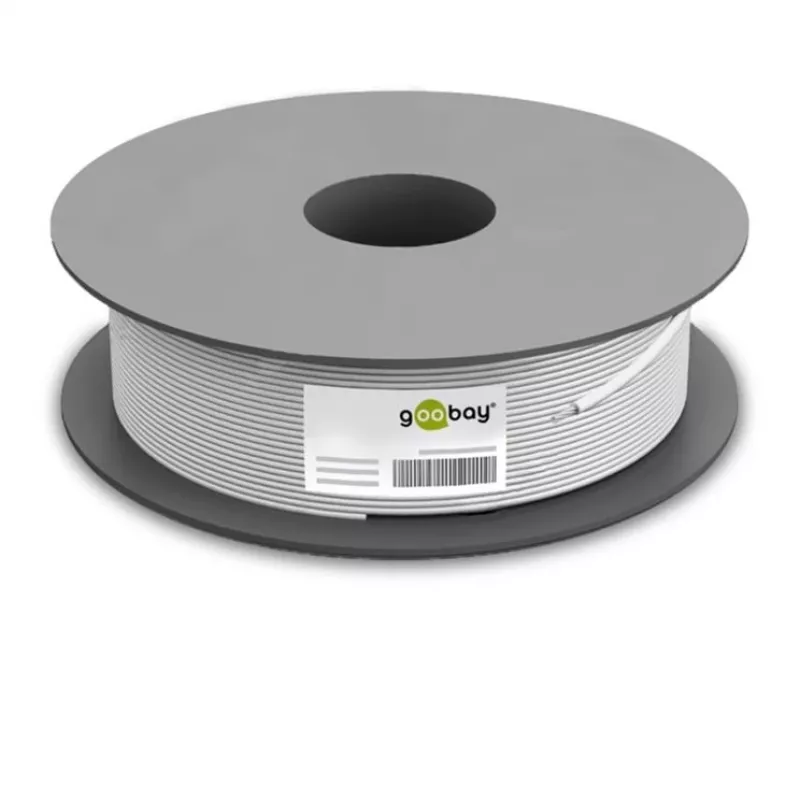 Wentronic Goobay CAT 6 tinklo kabelis, S/FTP (PiMF), pilkas, 305 m – CCA vario mišinys, AWG 23/1 (vientisas), PVC (95696)