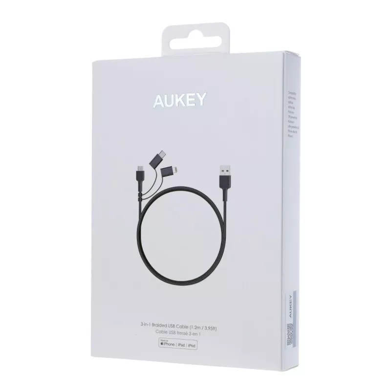 AUKEY CB-BAL5 Lightning kabelis 1.2m