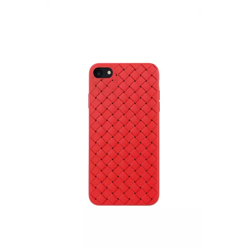 Minkštas telefono dėklas Devia, skirtas iPhone SE2, raudonas, austo rašto