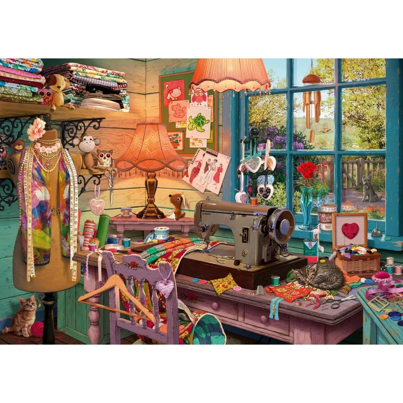 Steve Read: Secret Puzzles - In the Sewing Room (1000 detalių)
