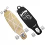 Longboard Muuwmi Lights GLOW ABEC 7 su šviečiančiais ratukais, juoda/žalia