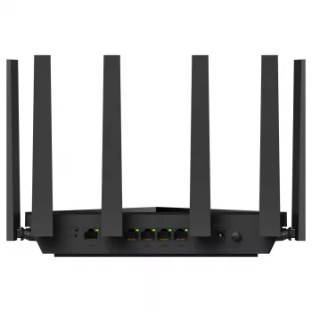 Cudy WR6500H stalinis belaidis maršrutizatorius — Dviejų juostų 2,4/5 GHz, Wi‑Fi 7 (802.11be), 5765 Mbps, 2,5GbE LAN, 5x RJ-45, 3x3 antenos, juodas