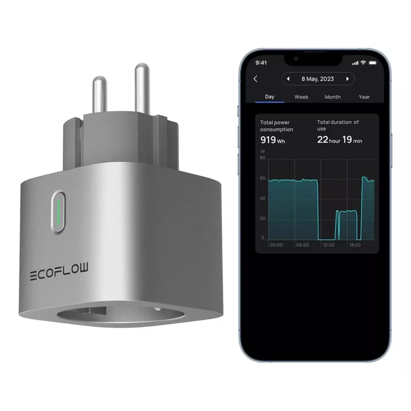 Išmanusis kištukas EcoFlow EFA-SMARTPLUG-EU-4P vidaus sidabrinis