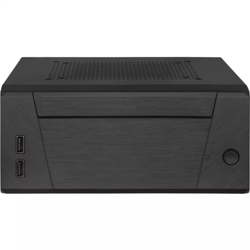 SilverStone MILO ML10 - USFF - Mini-ITX - be maitinimo bloko - juoda - USB/Audio (SST-ML10B)