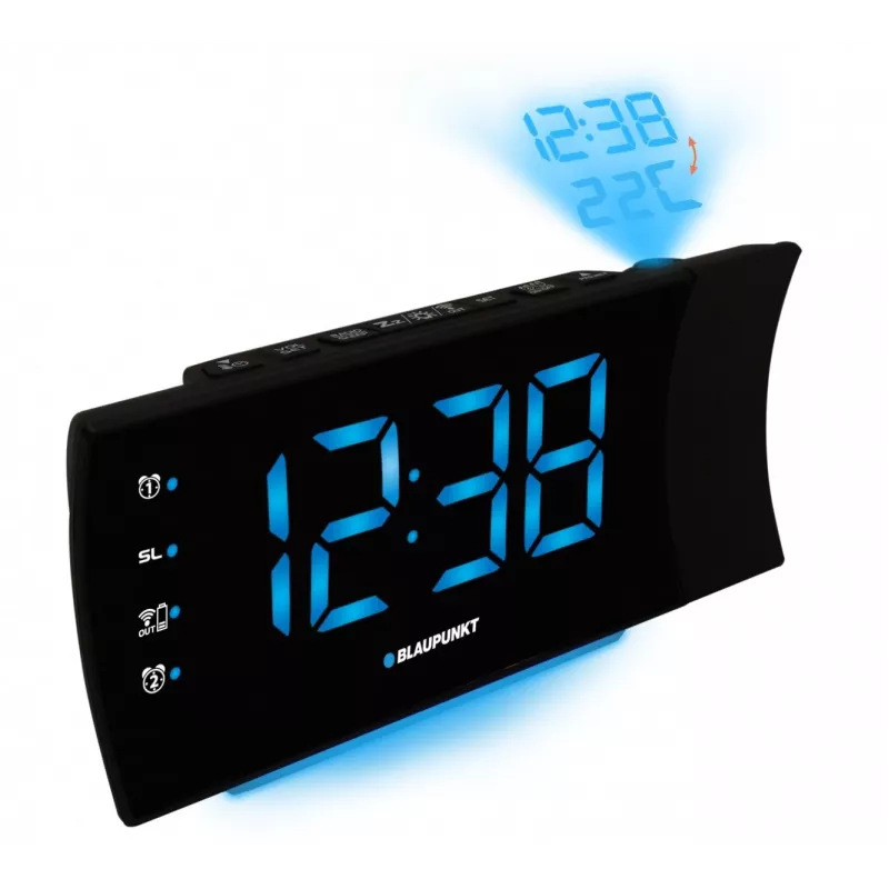 Radijo laikrodis Blaupunkt CRR81USB, FM PLL, juodas, lauko temperatūros jutiklis (CR81USB)