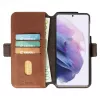 Krusell PhoneWallet Samsung Galaxy S21+ – odinis dėklas su pinigine, vintage cognac