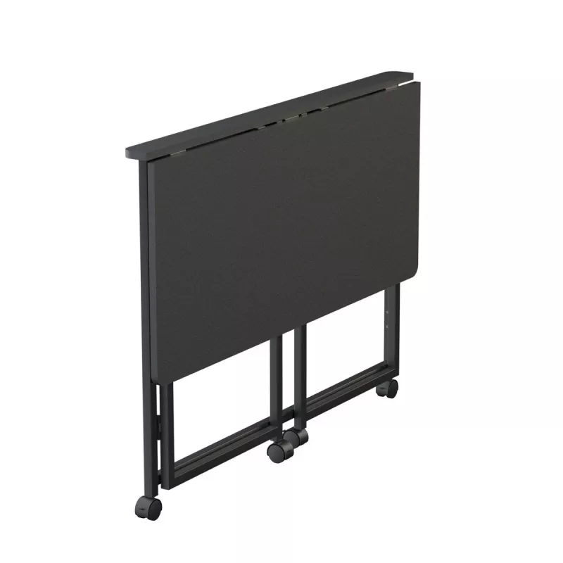 Maclean sulankstomas stalas, juodas, mobilus, 100x50cm, maks. 50kg MC-1250 B