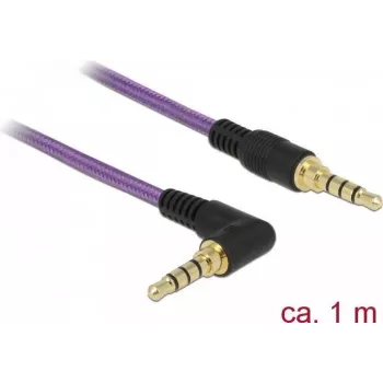 Garso laidas DeLOCK 85611 1m 3.5mm Violetinis
