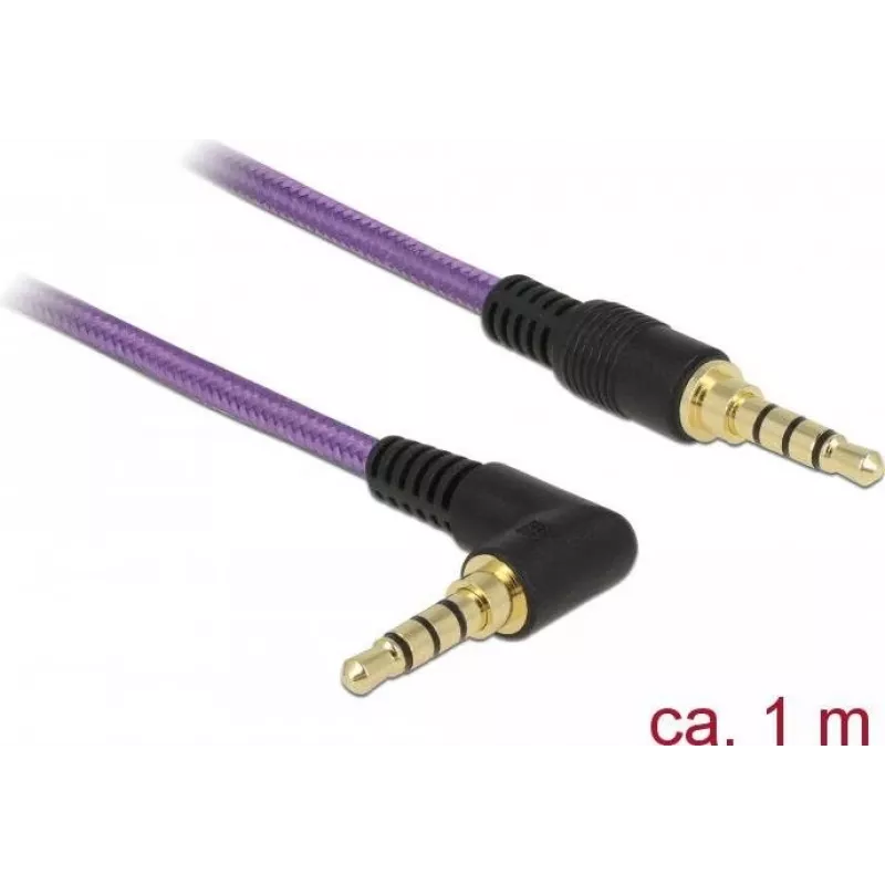 Garso laidas DeLOCK 85611 1m 3.5mm Violetinis