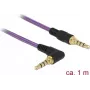 Garso laidas DeLOCK 85611 1m 3.5mm Violetinis