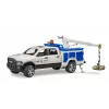 Automobilis Dodge RAM 2500 su besisukančiu švyturėliu Gaidys BRUDER 02509