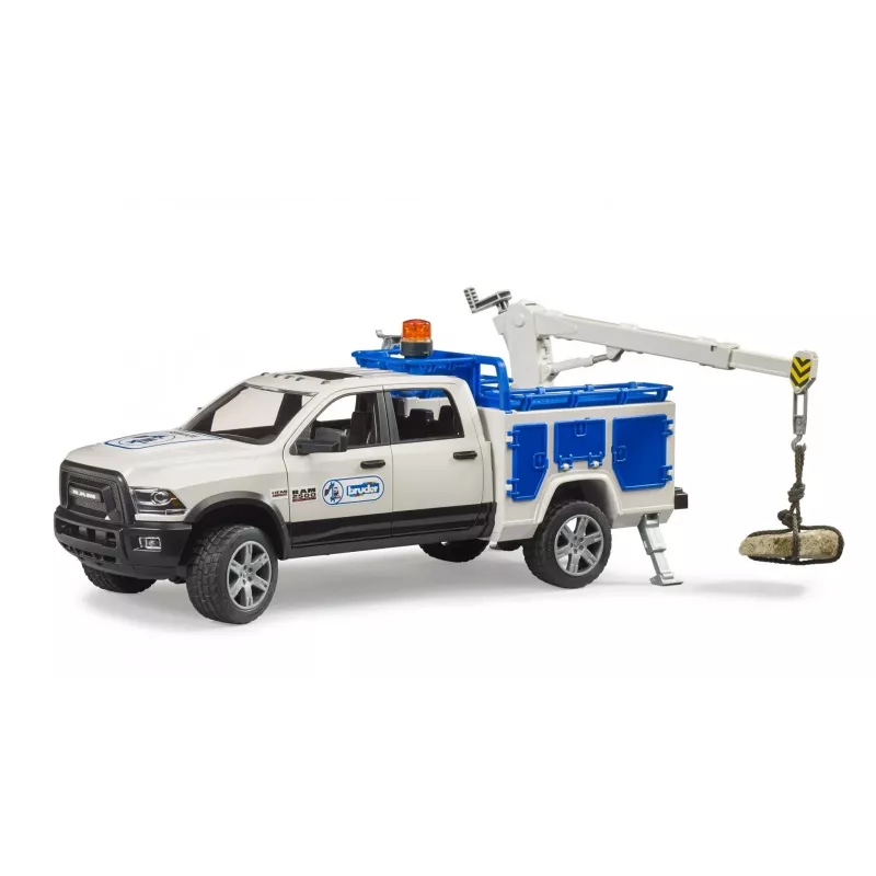 Automobilis Dodge RAM 2500 su besisukančiu švyturėliu Gaidys BRUDER 02509