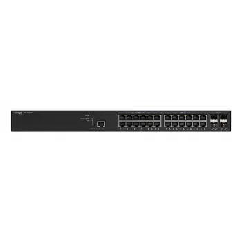 Valdomas LANCOM GS-3628XP komutatorius, 24× 2.5G RJ-45 prievadai, PoE, L2/L3, 1U montavimas į stelažą