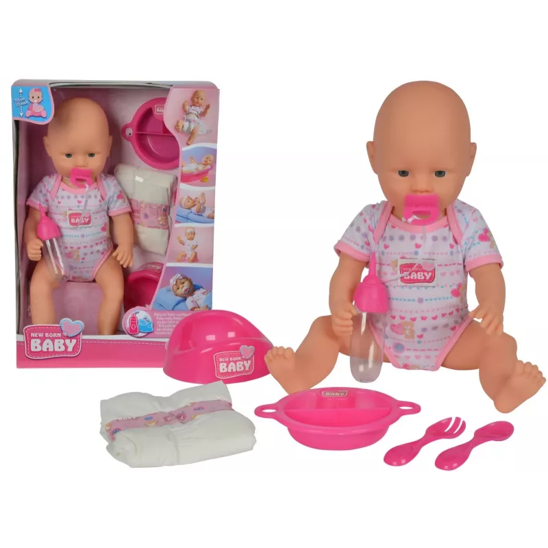 Lėlė kūdikis SIMBA New Baby Born Bobas 105032533 – guminis kūnas, naujagimio dydis