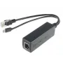 Microconnect MC-POESPLITTER tinklo skirstytuvas Power over Ethernet (PoE) Juoda