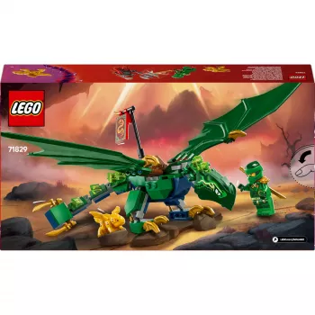 Konstravimo žaislų rinkinys LEGO NINJAGO 71829 Lloyd's Green Forest Dragon, 128 dalys, 2 minifigūrėlės, amžius 6+