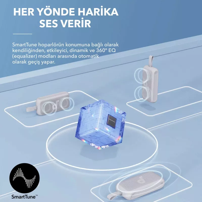 Nešiojamasis stereofoninis garsiakalbis Anker Soundcore Motion 300 — 30W, IPX7, Bluetooth, 13 val. atkūrimo, 0,83 kg, juodas