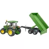 Traktoriaus modelis BRUDER John Deere 5115 M su savivarčiu priekaba