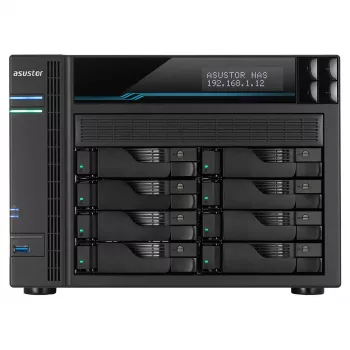 Asustor Lockerstor 10 AS6510T NAS bokštas Intel Atom® C3538 8 GB DDR4 0 TB ADM juoda