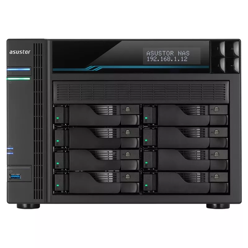 Asustor Lockerstor 10 AS6510T NAS bokštas Intel Atom® C3538 8 GB DDR4 0 TB ADM juoda