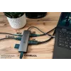 Alcasa HUB-C001A sąsajos šakotuvas USB Type-C 5000 Mbit/s antracitinis