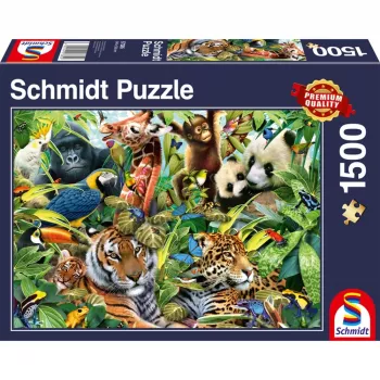 Dėlionė Schmidt Spiele 57385 — 1500 detalių, Gyvūnai, plotis 846 mm