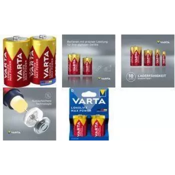 Baterija Varta 4720 LONGLIFE Max Power Mono D 1.5V – pirminė D dydžio celė