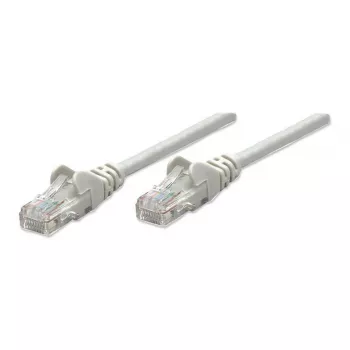 Intellinet tinklo kabelis, Cat6, 2 m, pilkas, CCA, U/UTP, PVC, RJ45, paauksuoti kontaktai, be užkliuvimų, su apsauginiu gaubteliu, garantija visam laikui