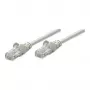 Intellinet tinklo kabelis, Cat6, 2 m, pilkas, CCA, U/UTP, PVC, RJ45, paauksuoti kontaktai, be užkliuvimų, su apsauginiu gaubteliu, garantija visam laikui