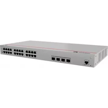 Jungiklis HUAWEI S220-24P4X — 24 x Gigabit (10/100/1000) RJ-45, 4 x SFP+, PoE, 1U pilkas