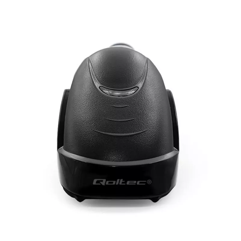 Rankinis laidinis 1D/2D brūkšninių kodų skaitytuvas QOLTEC 50853 — USB, ABS korpusas, 1,65 m laidas, 97×65×167 mm, 105 g
