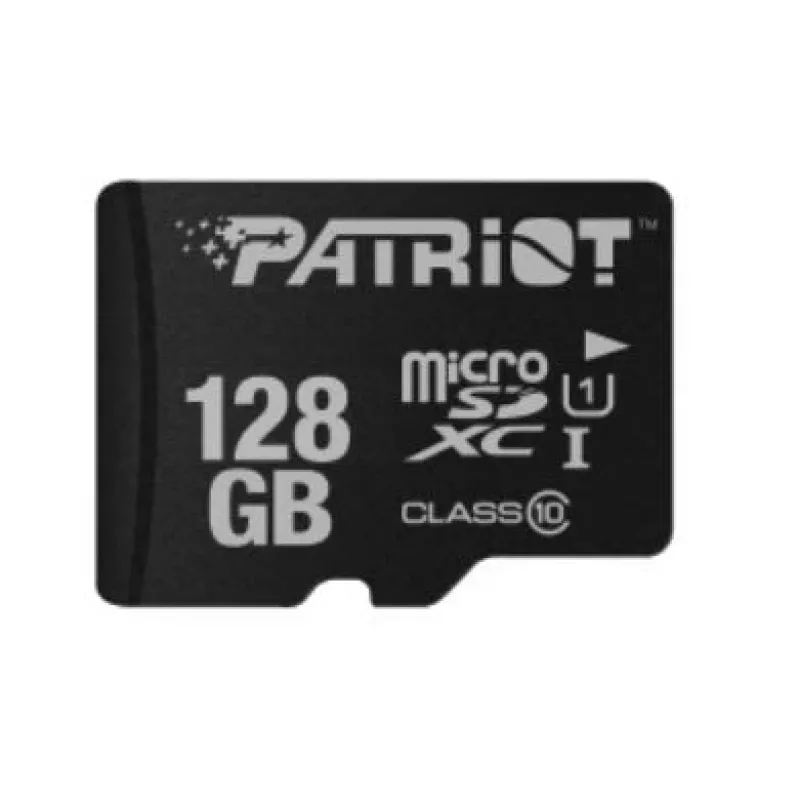 „MicroSDXC“ atminties kortelė PATRIOT PSF128GMDC10 128 GB UHS-I Class 10 U1 80 MB/s, juoda