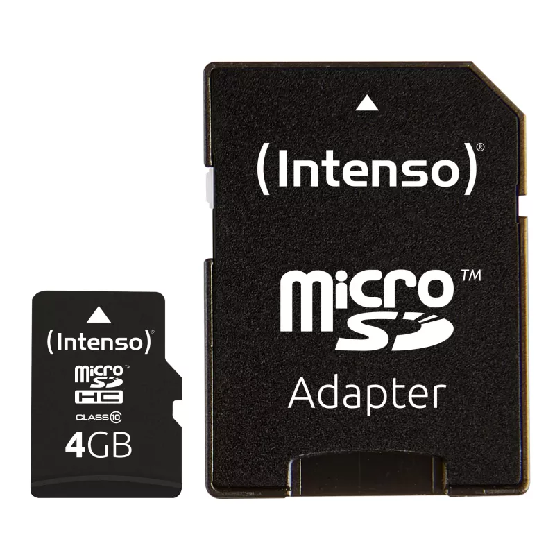 ATMINTINĖ MICRO SDHC 4GB C10/W/ADAPTER 3413450 INTENSO