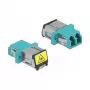 Optinio pluošto adapteris DeLOCK 86900 LC Duplex, moteriška-moteriška, daugiamodė, aqua