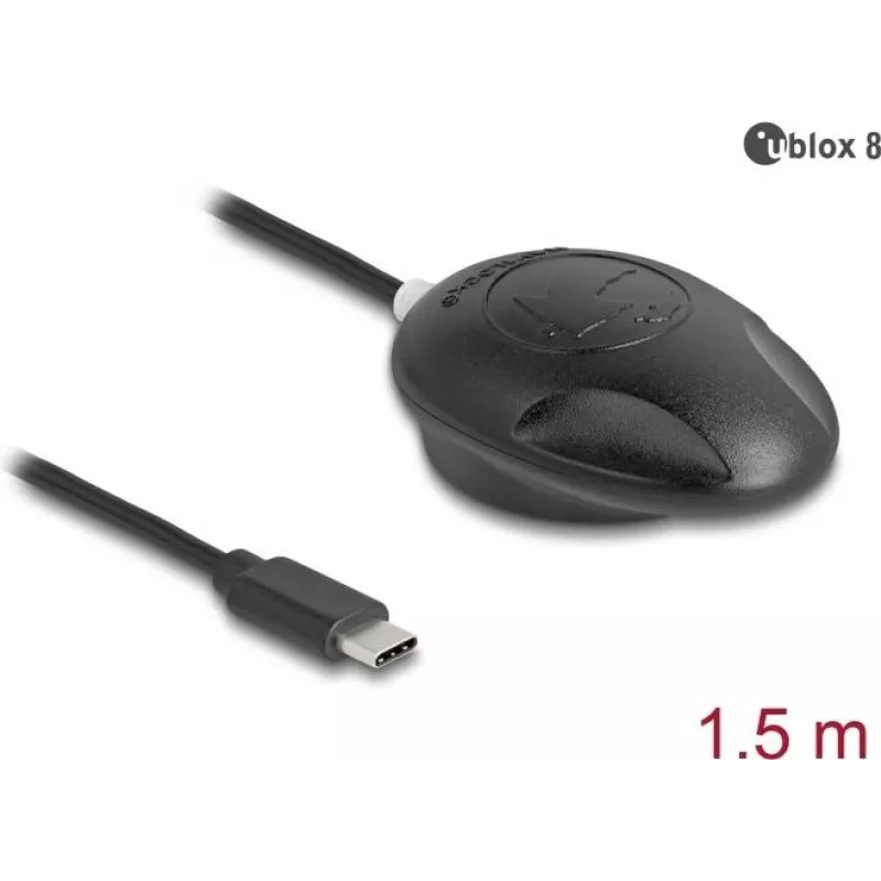 GNSS imtuvas Navilock NL-802UC EVA-M8Q — USB Type-C 2.0, 1,5 m kabelis