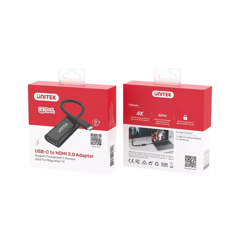 UNITEK V1421A USB grafikos adapteris juodas